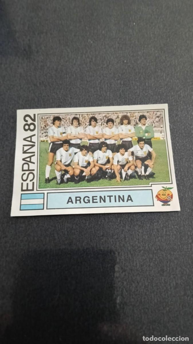 Cromos de f&uacute;tbol: Panini Mundila Espa&ntilde;a 82 Argentina 165 Despegado