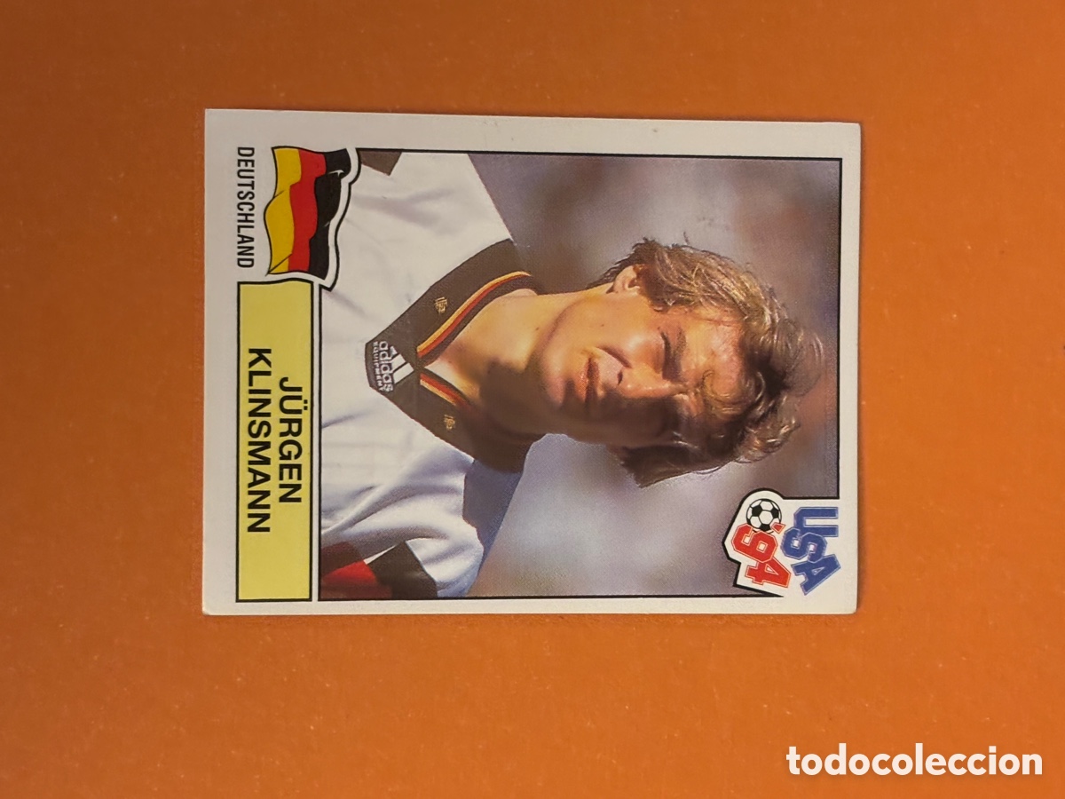 Cromos de f&uacute;tbol: 183 Jurgen Klinsmann (Alemania) Mundial USA 94 PANINI. Nunca pegado