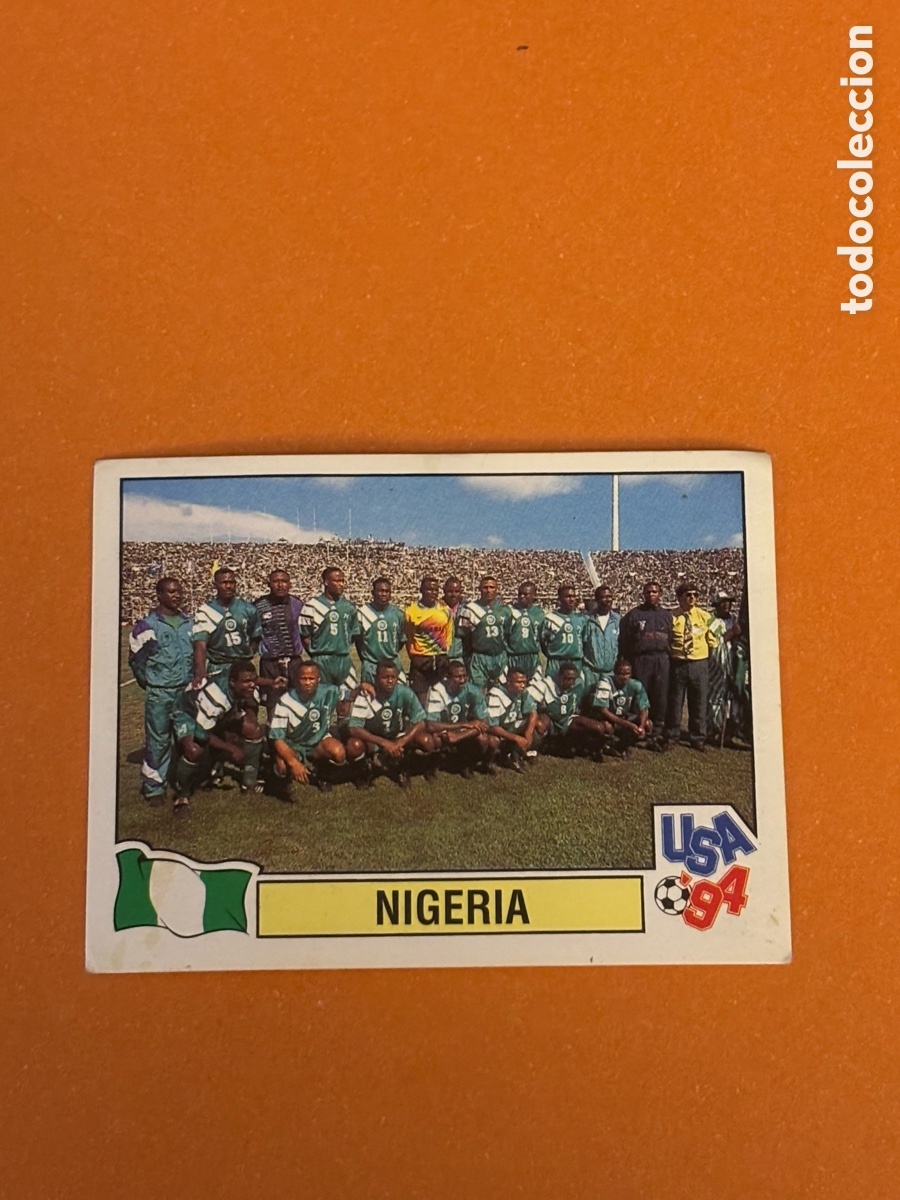 Cromos de f&uacute;tbol: 244 SELECCION ALINEACION NIGERIA CROMOS WORLD CUP MUNDIAL FUTBOL USA 94 U.S.A. 1994
