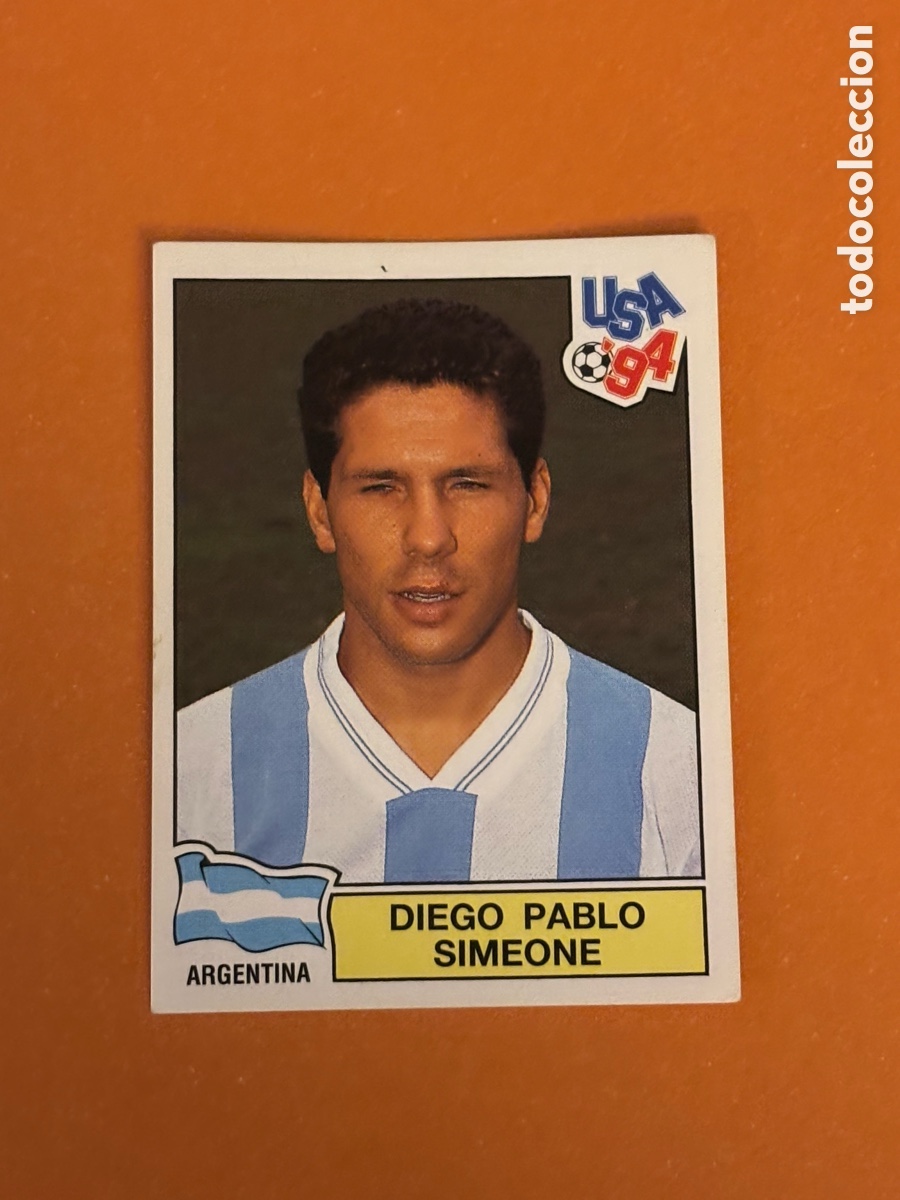 Cartes &agrave; collectionner de Football: Cromo panini mundial USA 94 n&uacute;mero 253 Simeone - Stickers album world cup 1994
