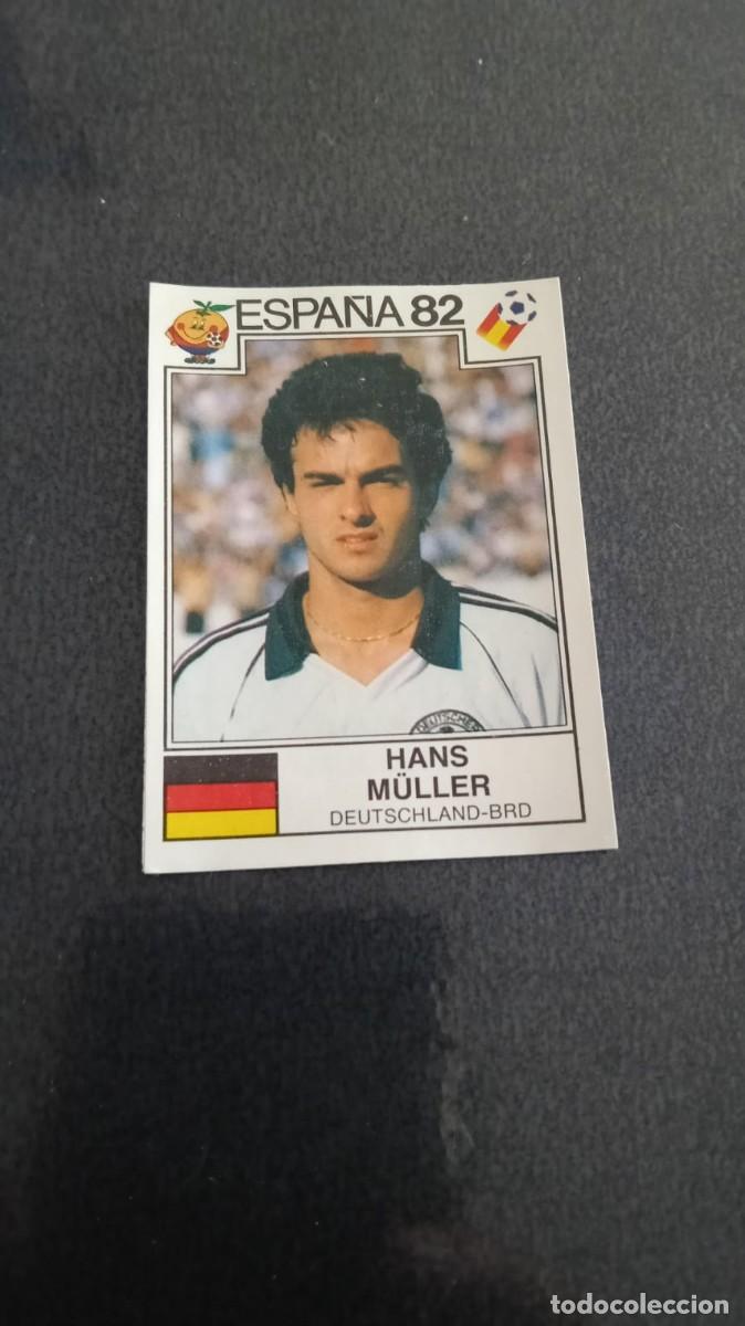 Cromos de f&uacute;tbol: Panini Mundila Espa&ntilde;a 82 Muller Alemania 123 Despegado
