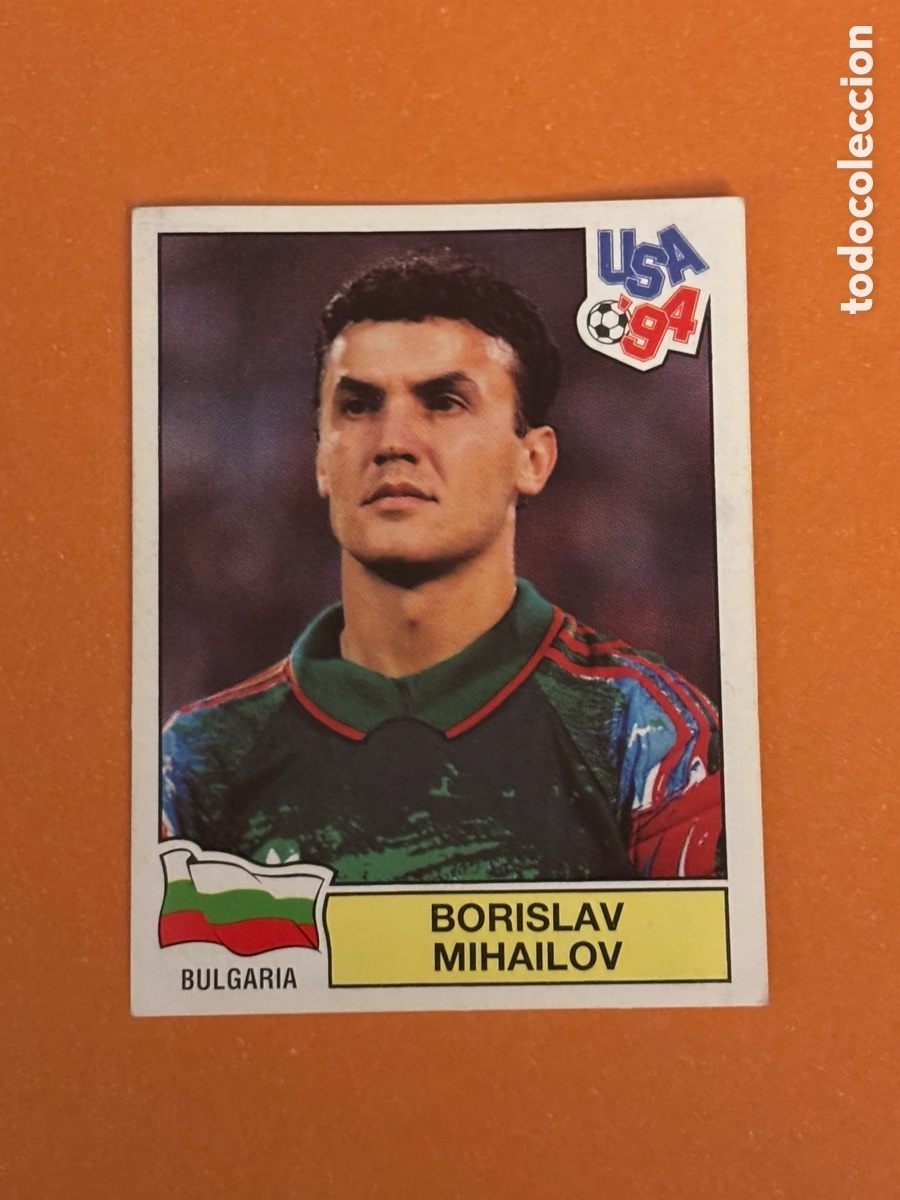 Cromos de f&uacute;tbol: 283 Borislav Mihailov (Bulgaria) Mundial USA 94 PANINI. Nunca pegado