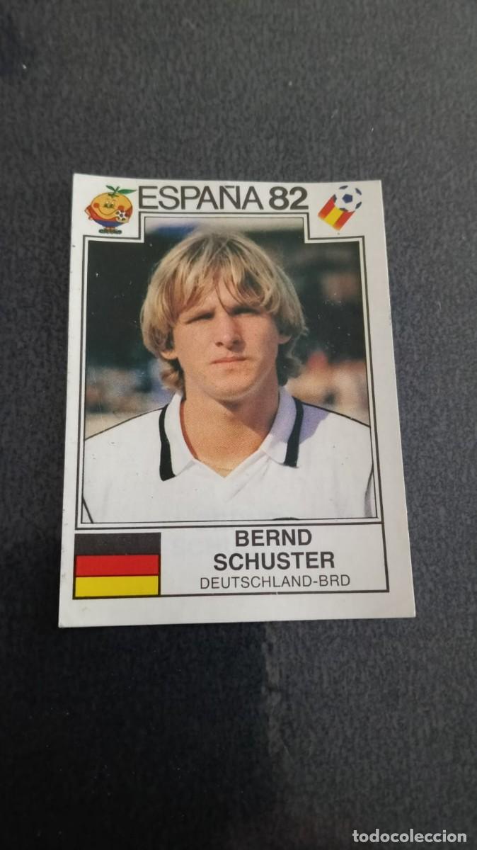 Cromos de f&uacute;tbol: Panini Mundila Espa&ntilde;a 82 Schuster Alemania 120 Recortado
