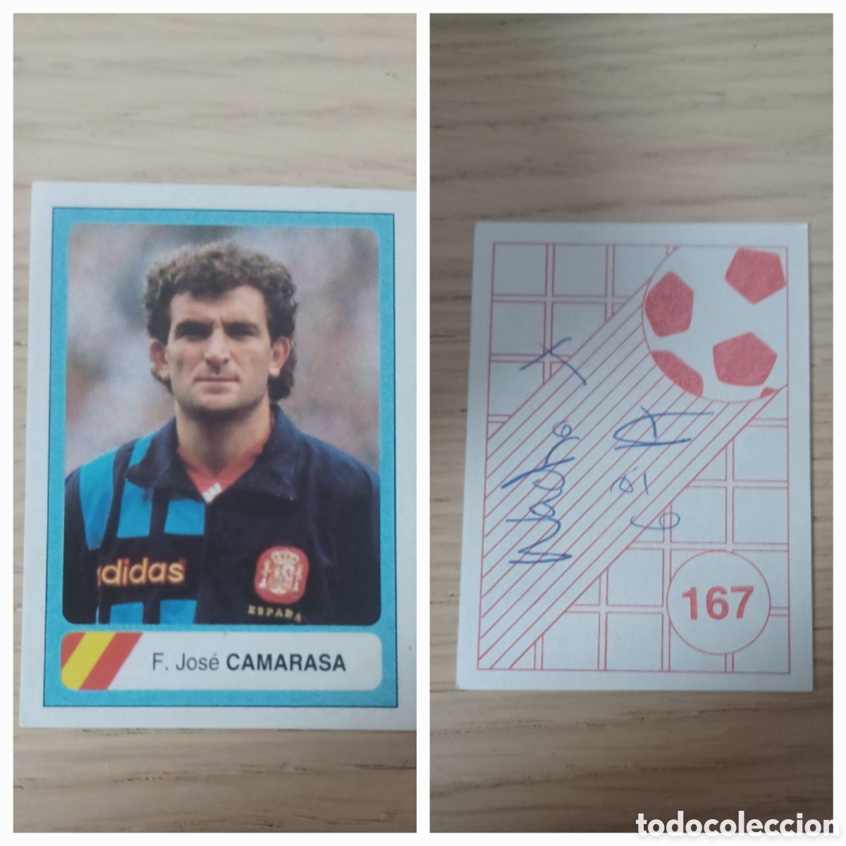 Cromos de f&uacute;tbol: CROMO CAMARASA N 167 ESPA&Ntilde;A EDICIONES ESTADIO MUNDIAL EEUU 94 SIN PEGAR