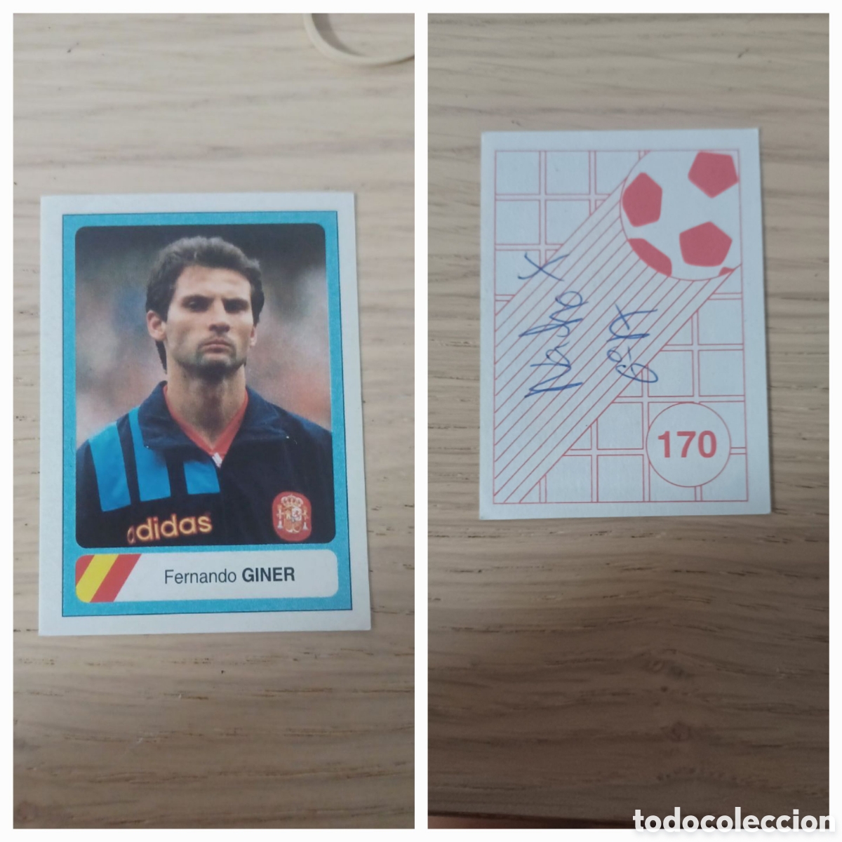 Cromos de f&uacute;tbol: CROMO GINER N 170 ESPA&Ntilde;A EDICIONES ESTADIO MUNDIAL EEUU 94 SIN PEGAR