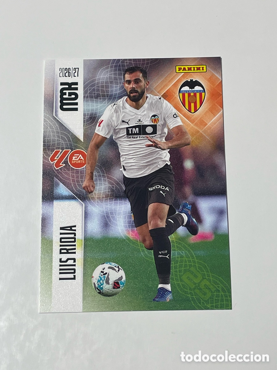Cromos de f&uacute;tbol: Luis Rioja Valencia Panini Megacracks 26/27 #355
