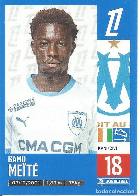 Cromos de f&uacute;tbol: Cromo n.&ordm; 220 - Bamo Me&iuml;t&eacute; - Olympique OM - Foot 2024 2025 - Ligue 1 McDonald's (Panini) - UNFP