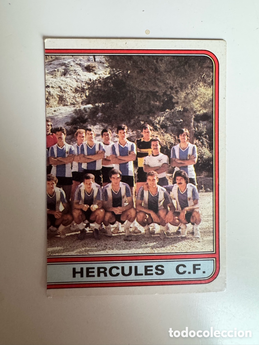 Cromos de f&uacute;tbol: Figurine Panini Futbol 81 - 82 1981 1982 Hercules CF &ndash; N&ordm; 153 &ndash; Plantilla