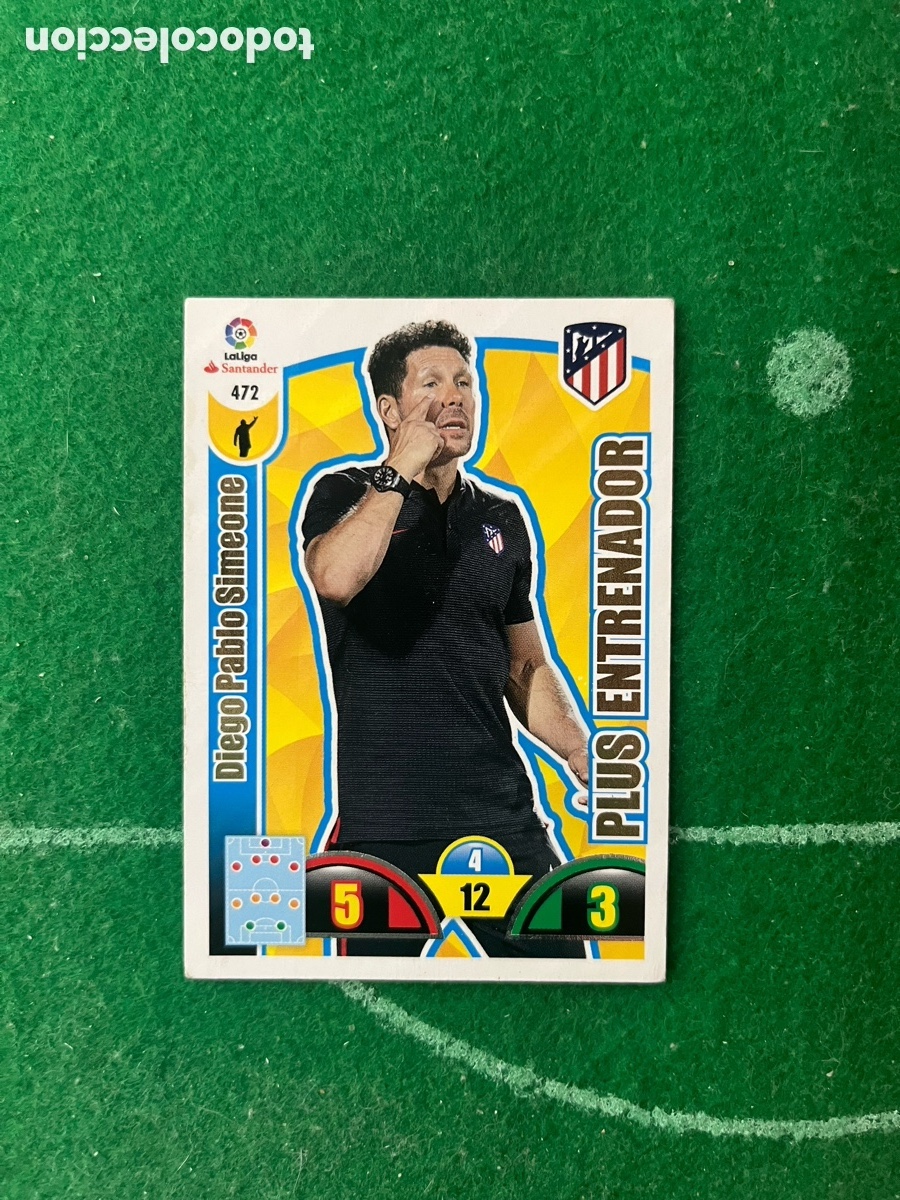 Cromos de f&uacute;tbol: 472 SIMEONE ATL&Eacute;TICO DE MADRID ADRENALYN 2017 2018 PANINI PLUS ENTRENADOR