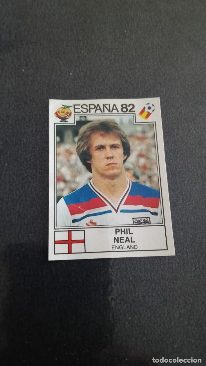 Cromos de f&uacute;tbol: Panini Mundial Espa&ntilde;a 82 Neal Inglaterra 241 Recortado