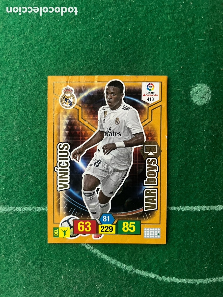 Cromos de f&uacute;tbol: 418 VINICIUS REAL MADRID ADRENALYN 2018 2019 PANINI VAR BOYS