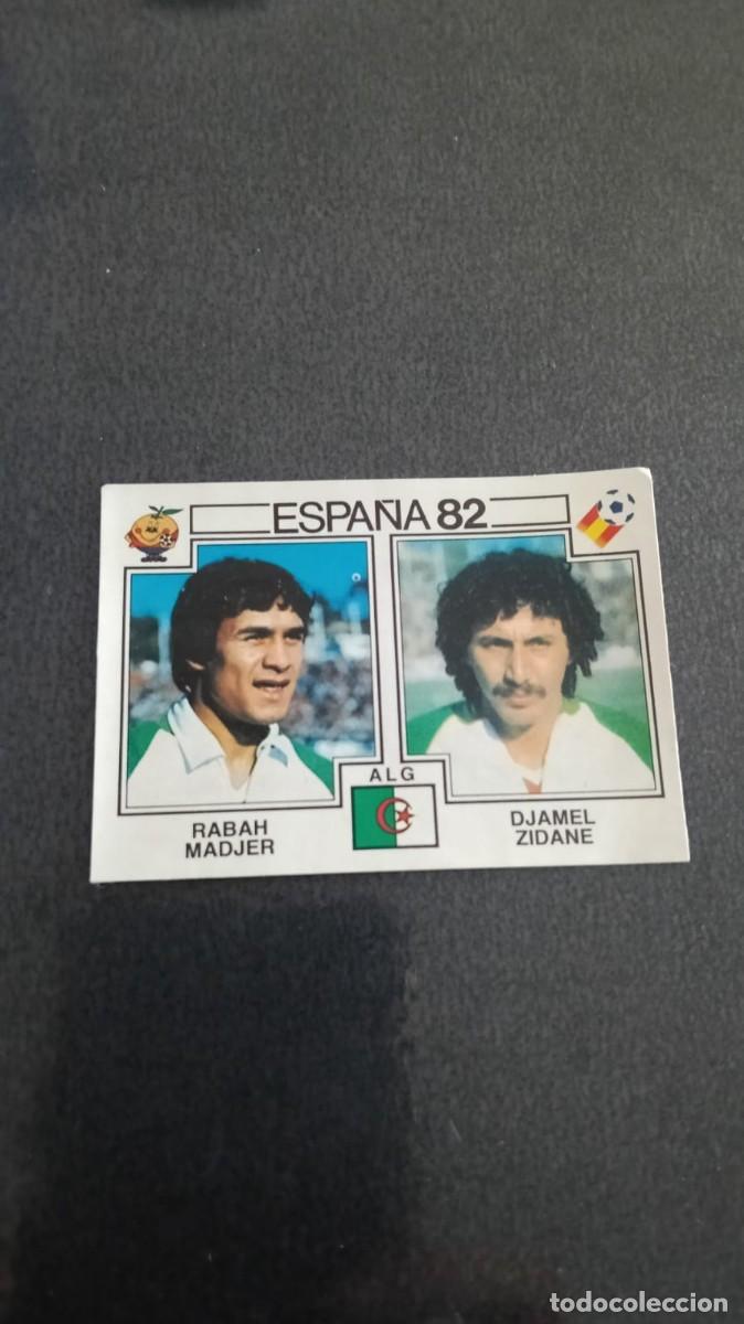 Cromos de f&uacute;tbol: Panini Mundial Espa&ntilde;a 82 Madjer Djamel Zidane Algeria 108 Despegado