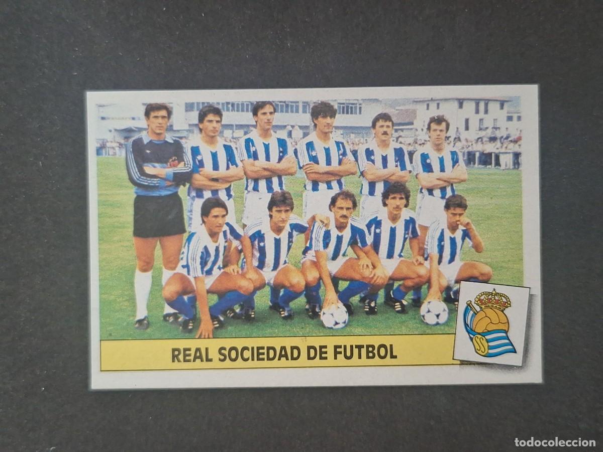 Figurine di Calcio: L5 ALINEACION EQUIPO REAL SOCIEDAD LIGA ESTE 1986 1987 86 87 DESPEGADO RECUPERADO