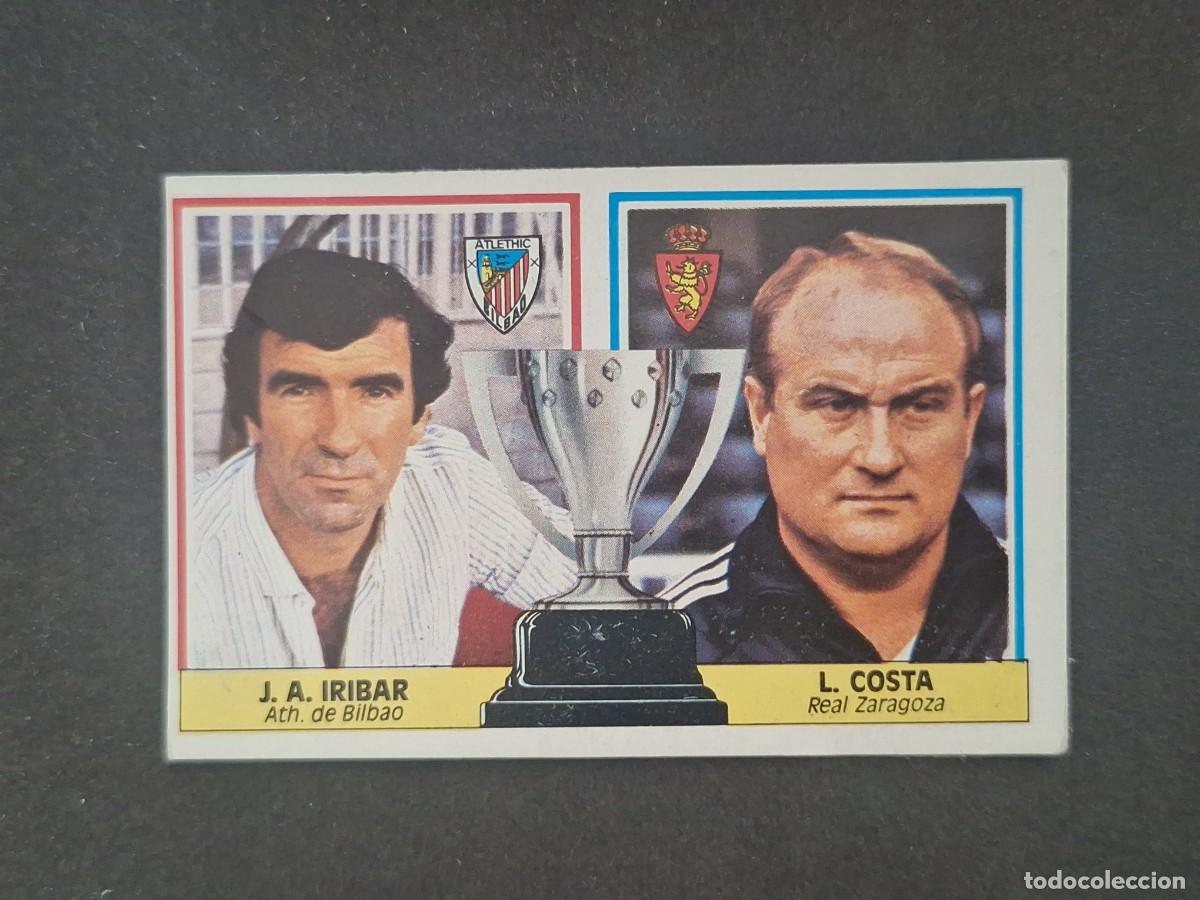 Cromos de f&uacute;tbol: L5 J. A. IRIBAR - L. COSTA ENTRENADOR LIGA ESTE 1986 1987 86 87 DESPEGADO RECUPERADO
