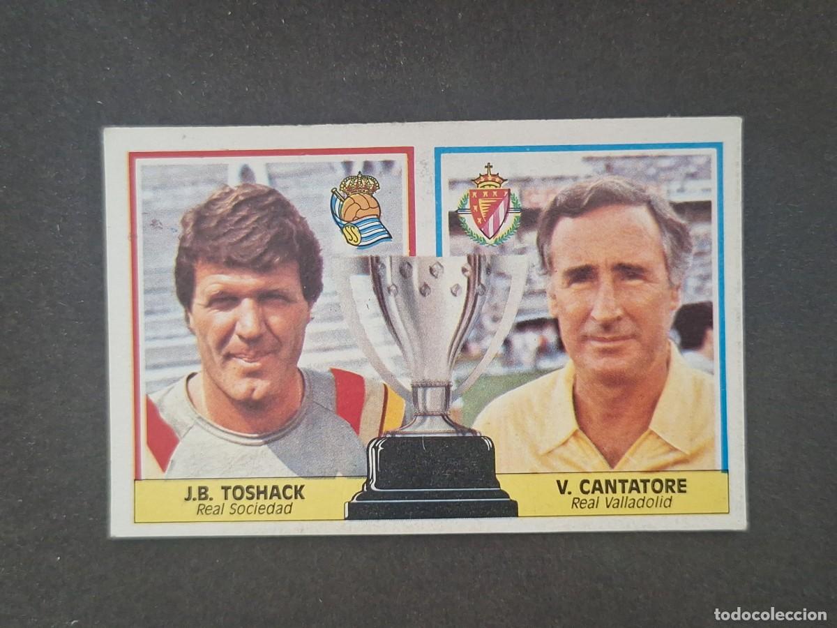 Cromos de f&uacute;tbol: L5 J. B. TOSHACK - V. CANTATORE ENTRENADOR LIGA ESTE 1986 1987 86 87 DESPEGADO RECUPERADO