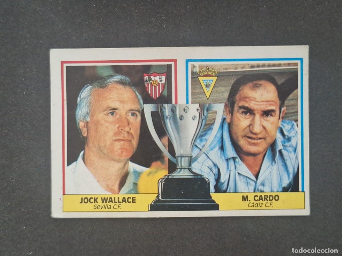 Cromos de f&uacute;tbol: L5 JOCK WALLACE - M. CARDO ENTRENADOR LIGA ESTE 1986 1987 86 87 DESPEGADO RECUPERADO