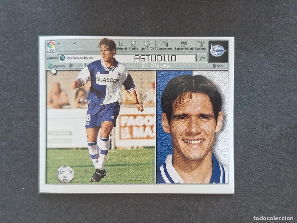 Cromos de f&uacute;tbol: L5 ASTUDILLO DEPORTIVO ALAVES LIGA ESTE 2001 2002 01 02 NUNCA PEGADO SIN PEGAR