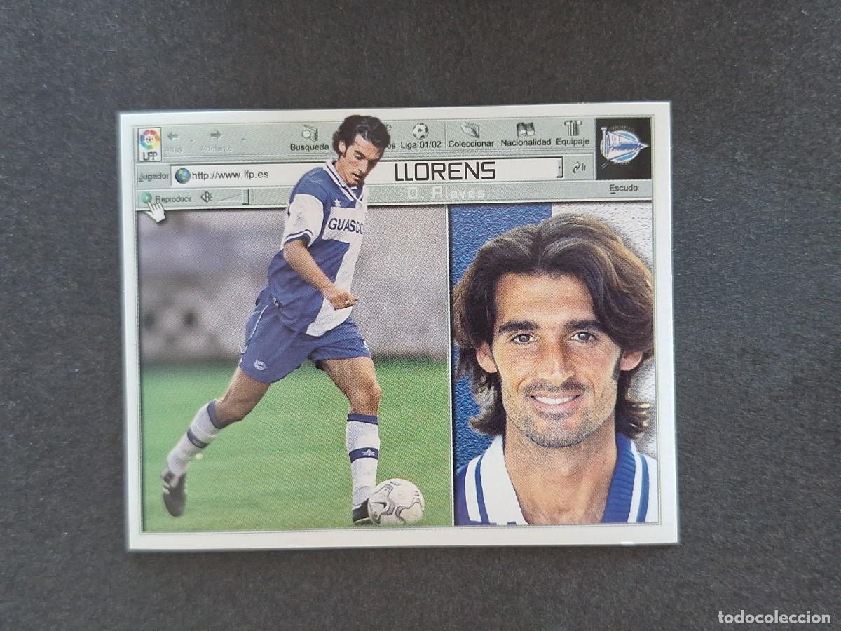 Cromos de f&uacute;tbol: L5 LLORENS DEPORTIVO ALAVES LIGA ESTE 2001 2002 01 02 NUNCA PEGADO SIN PEGAR