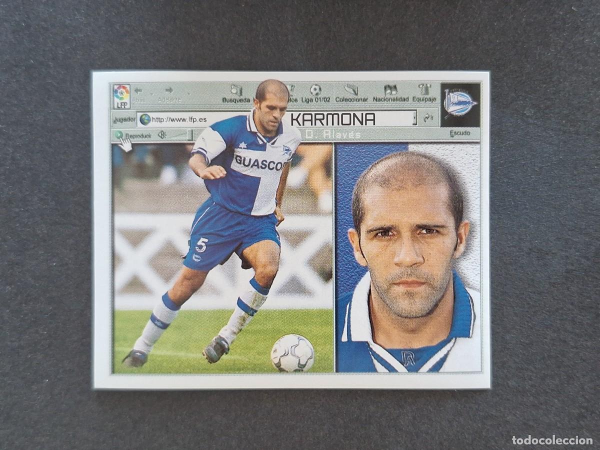 Cromos de f&uacute;tbol: L5 KARMONA DEPORTIVO ALAVES LIGA ESTE 2001 2002 01 02 NUNCA PEGADO SIN PEGAR
