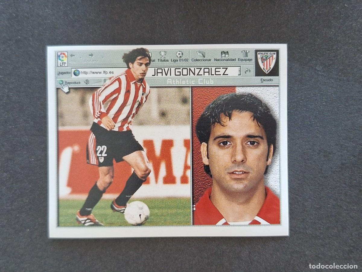 Cromos de f&uacute;tbol: L5 JAVI GONZALEZ ATHLETIC CLUB DE BILBAO LIGA ESTE 2001 2002 01 02 NUNCA PEGADO SIN PEGAR