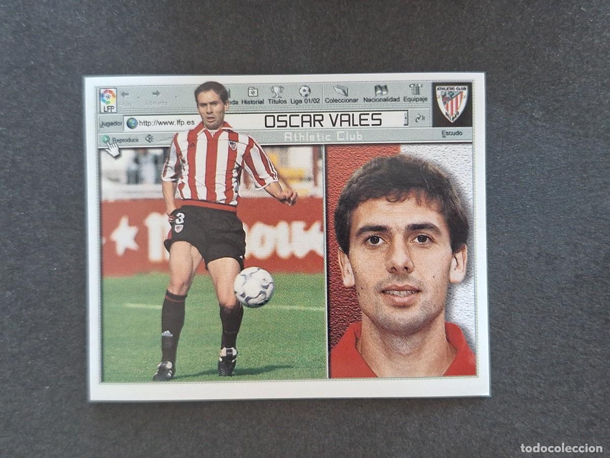 Cromos de f&uacute;tbol: L5 OSCAR VALES ATHLETIC CLUB DE BILBAO LIGA ESTE 2001 2002 01 02 NUNCA PEGADO SIN PEGAR