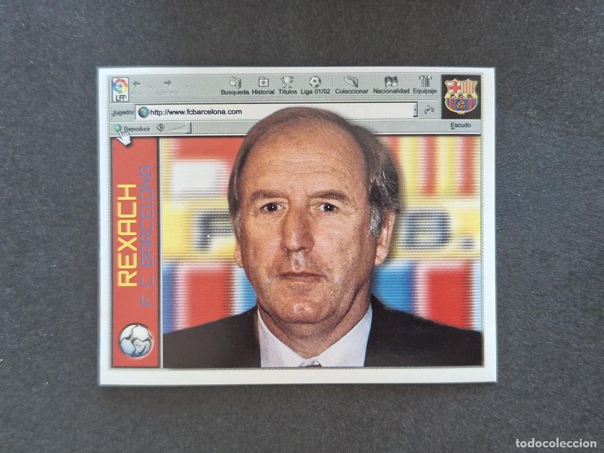 Cromos de f&uacute;tbol: L5 REXACH ENTRENADOR F. C. BARCELONA LIGA ESTE 2001 2002 01 02 NUNCA PEGADO SIN PEGAR