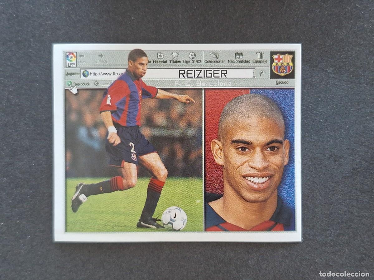 Cromos de f&uacute;tbol: L5 REIZIGER F. C. BARCELONA LIGA ESTE 2001 2002 01 02 NUNCA PEGADO SIN PEGAR