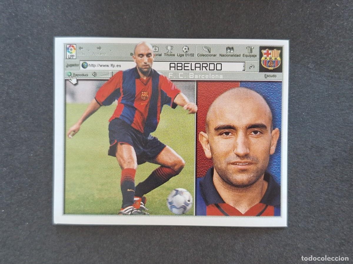 Cromos de f&uacute;tbol: L5 ABELARDO F. C. BARCELONA LIGA ESTE 2001 2002 01 02 NUNCA PEGADO SIN PEGAR
