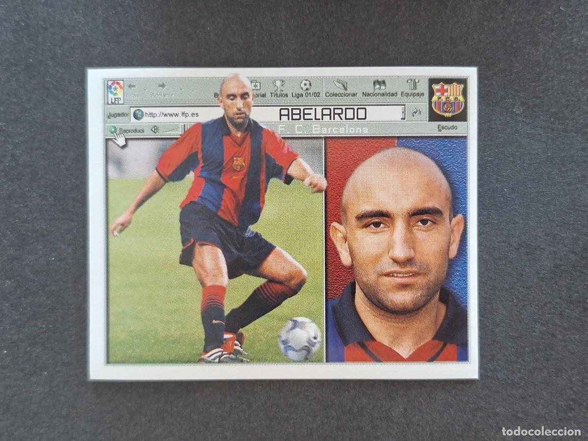 Cromos de f&uacute;tbol: L5 ABELARDO F. C. BARCELONA LIGA ESTE 2001 2002 01 02 NUNCA PEGADO SIN PEGAR