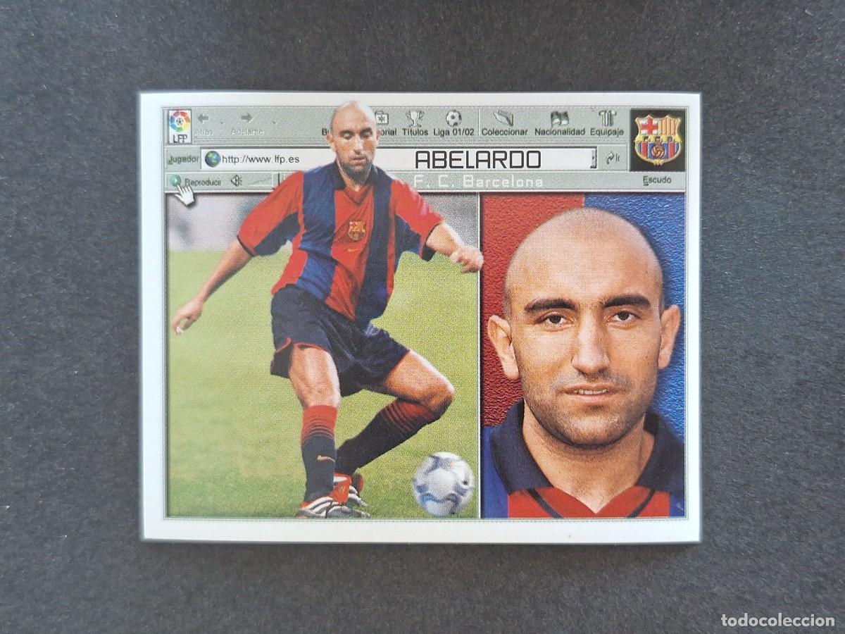 Cromos de f&uacute;tbol: L5 ABELARDO F. C. BARCELONA LIGA ESTE 2001 2002 01 02 NUNCA PEGADO SIN PEGAR