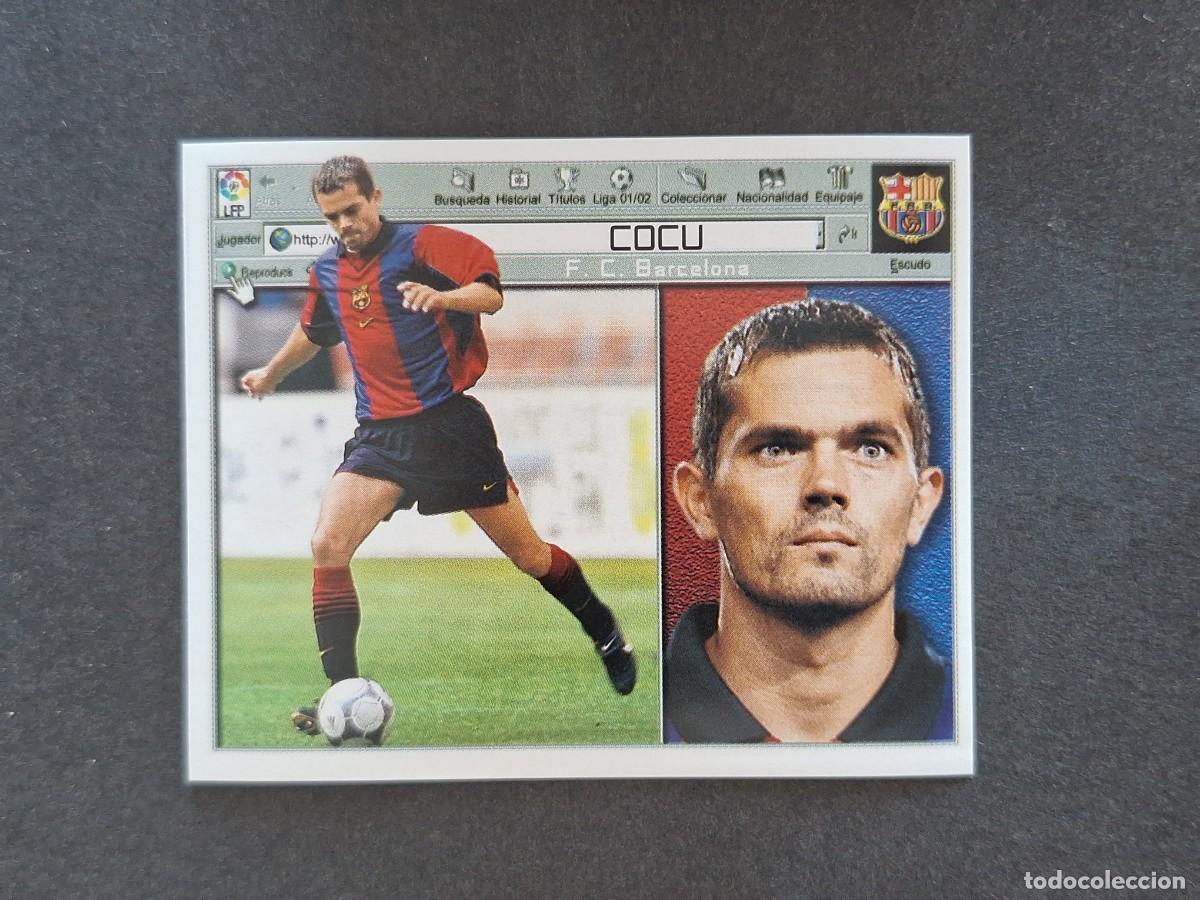 Cromos de f&uacute;tbol: L5 COCU F. C. BARCELONA LIGA ESTE 2001 2002 01 02 NUNCA PEGADO SIN PEGAR