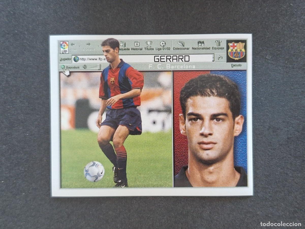 Cromos de f&uacute;tbol: L5 GERARD F. C. BARCELONA LIGA ESTE 2001 2002 01 02 NUNCA PEGADO SIN PEGAR