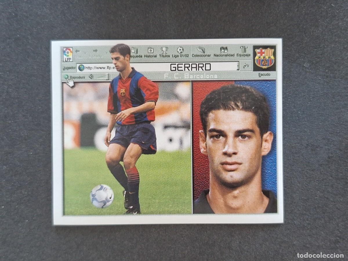 Cromos de Futebol: L5 GERARD F. C. BARCELONA LIGA ESTE 2001 2002 01 02 NUNCA PEGADO SIN PEGAR