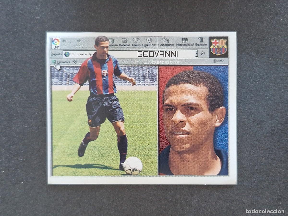 Cromos de Futebol: L5 GEOVANNI F. C. BARCELONA LIGA ESTE 2001 2002 01 02 NUNCA PEGADO SIN PEGAR