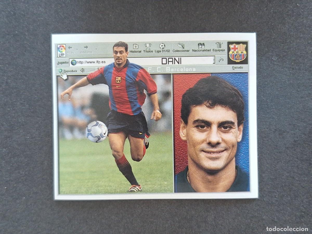 Cromos de f&uacute;tbol: L5 DANI F. C. BARCELONA LIGA ESTE 2001 2002 01 02 NUNCA PEGADO SIN PEGAR