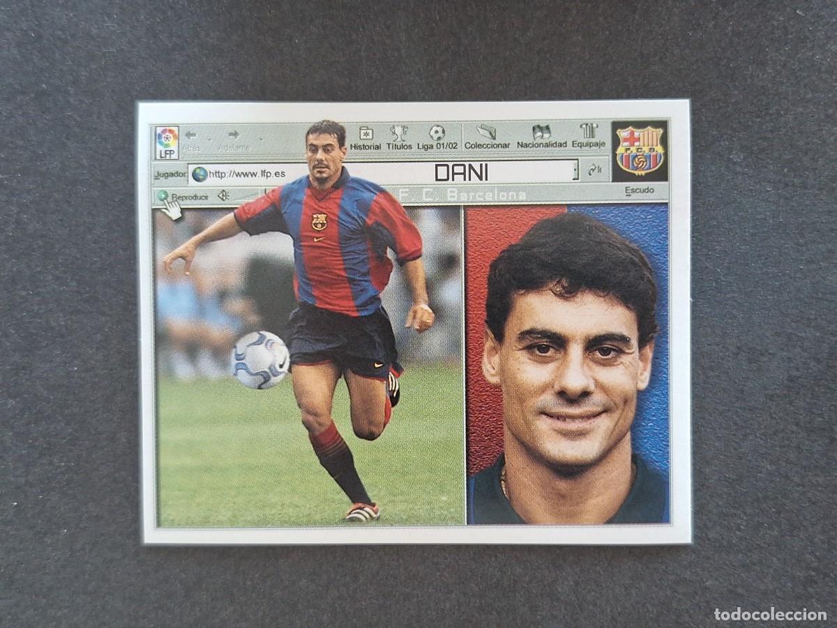 Cromos de f&uacute;tbol: L5 DANI F. C. BARCELONA LIGA ESTE 2001 2002 01 02 NUNCA PEGADO SIN PEGAR