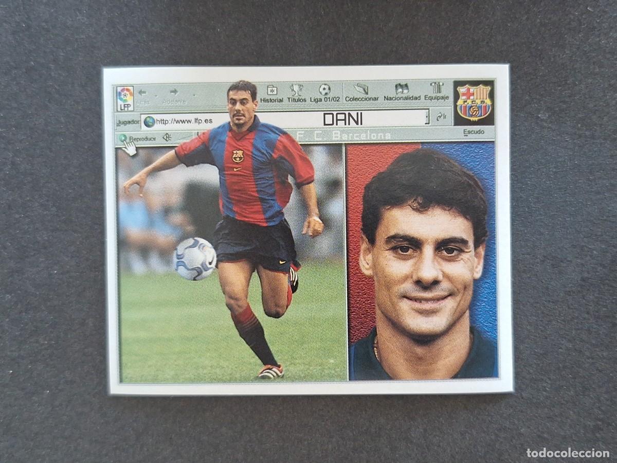 Cromos de f&uacute;tbol: L5 DANI F. C. BARCELONA LIGA ESTE 2001 2002 01 02 NUNCA PEGADO SIN PEGAR