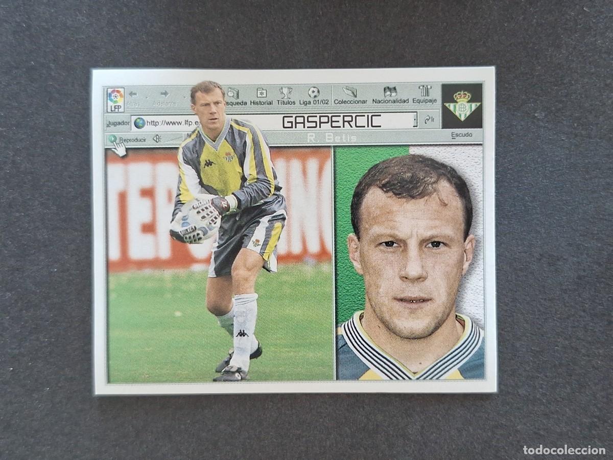 Cromos de f&uacute;tbol: L5 GASPERCIC REAL BETIS BALOMPIE LIGA ESTE 2001 2002 01 02 NUNCA PEGADO SIN PEGAR