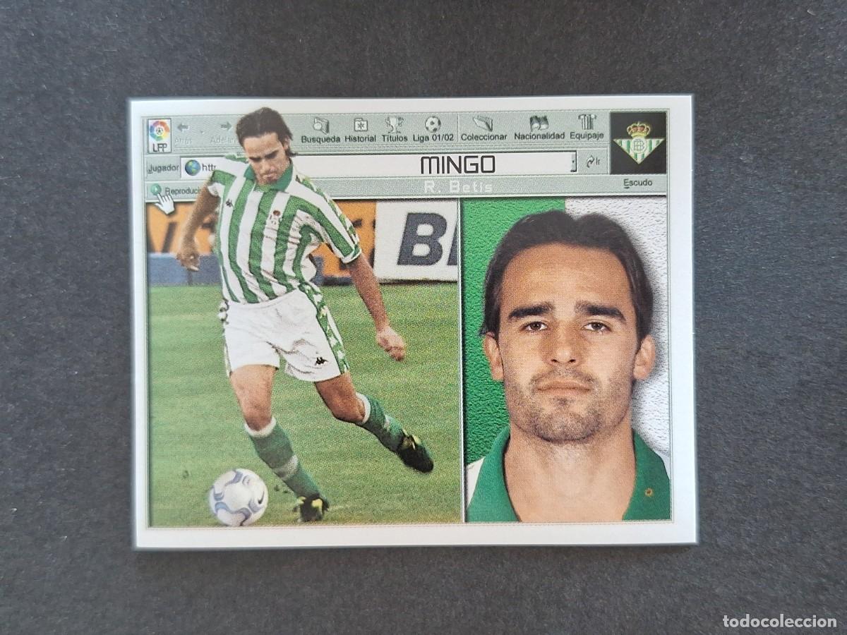 Cromos de f&uacute;tbol: L5 MINGO REAL BETIS BALOMPIE LIGA ESTE 2001 2002 01 02 NUNCA PEGADO SIN PEGAR