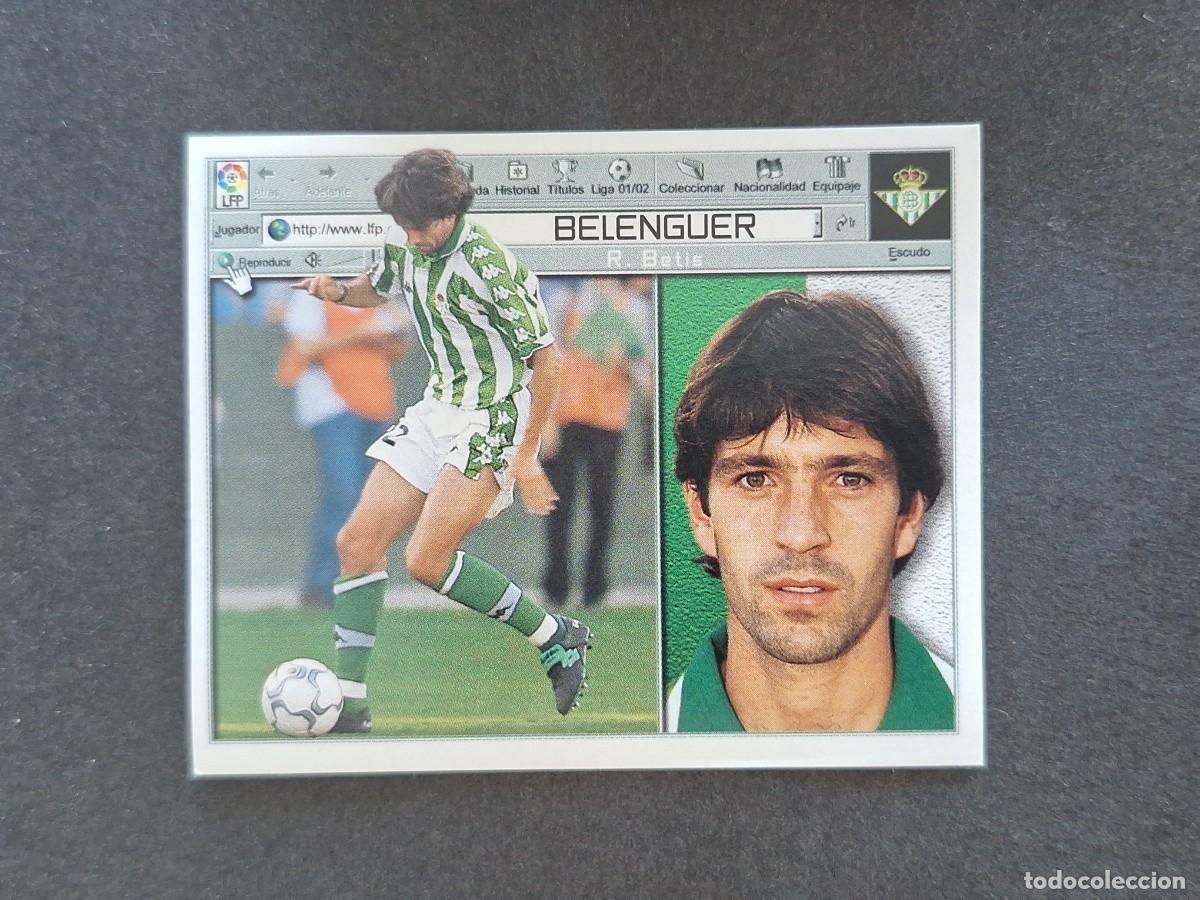Cromos de f&uacute;tbol: L5 BELENGER REAL BETIS BALOMPIE LIGA ESTE 2001 2002 01 02 NUNCA PEGADO SIN PEGAR