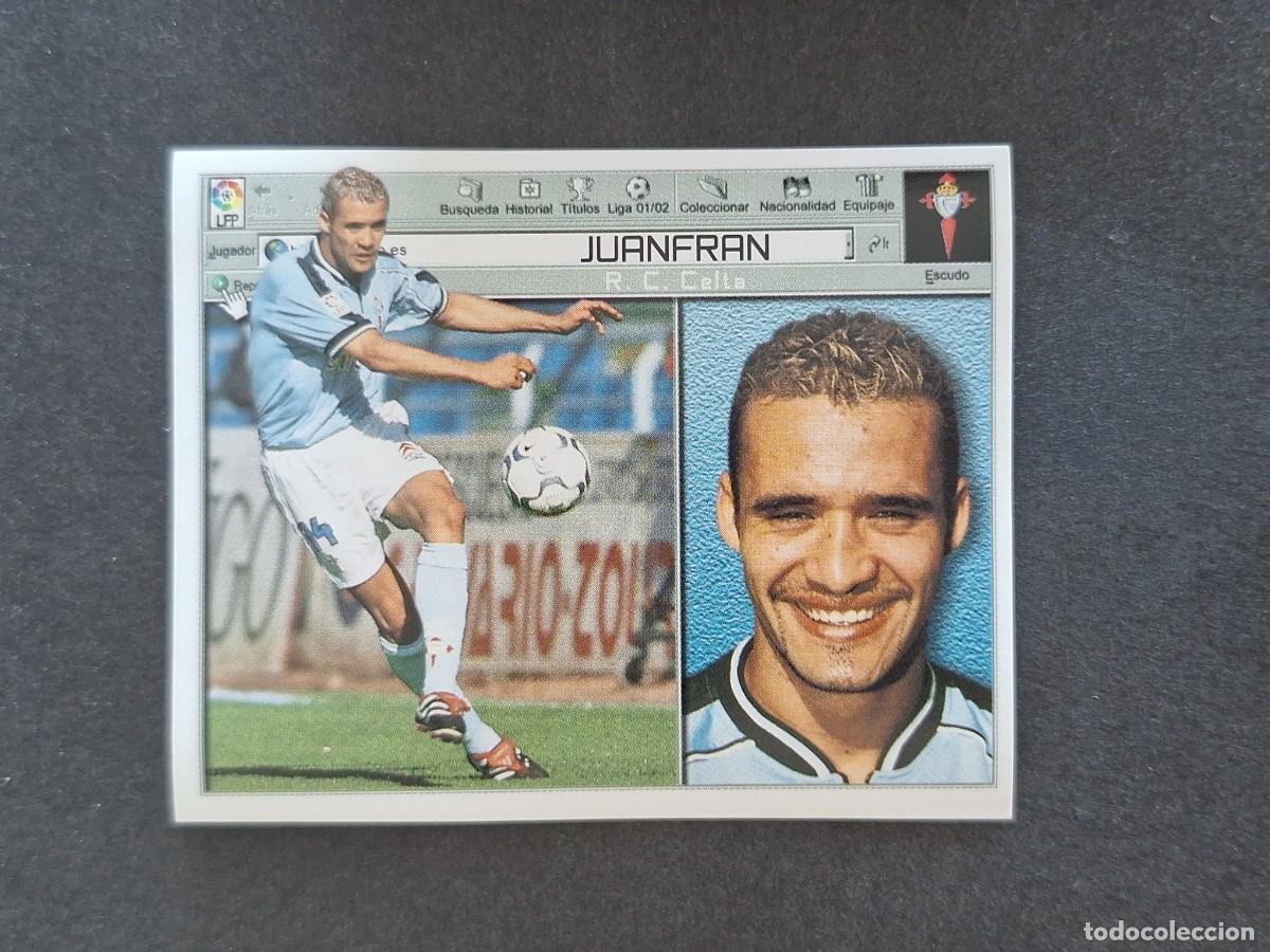 Cromos de f&uacute;tbol: L5 JUANFRAN CELTA DE VIGO LIGA ESTE 2001 2002 01 02 NUNCA PEGADO SIN PEGAR