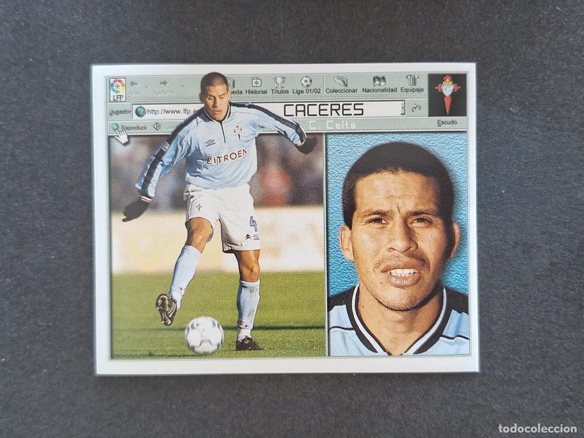 Cromos de f&uacute;tbol: L5 CACERES CELTA DE VIGO LIGA ESTE 2001 2002 01 02 NUNCA PEGADO SIN PEGAR