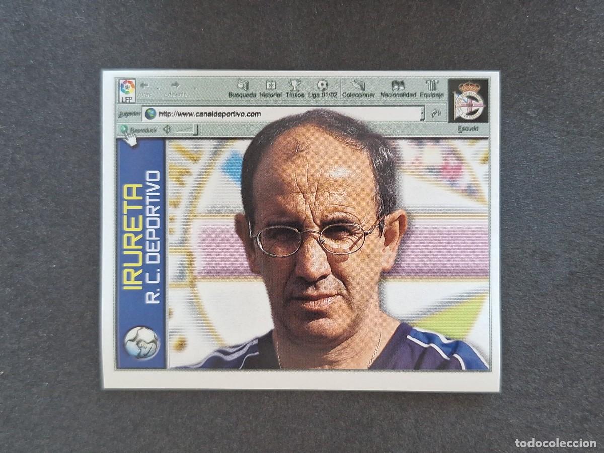 Cromos de f&uacute;tbol: L5 IRURETA ENTRENADOR DEPORTIVO DE LA CORU&Ntilde;A LIGA ESTE 2001 2002 01 02 NUNCA PEGADO SIN PEGAR
