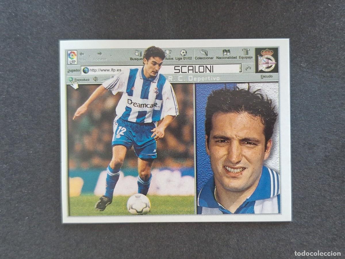 Cromos de f&uacute;tbol: L5 SCALONI DEPORTIVO DE LA CORU&Ntilde;A LIGA ESTE 2001 2002 01 02 NUNCA PEGADO SIN PEGAR