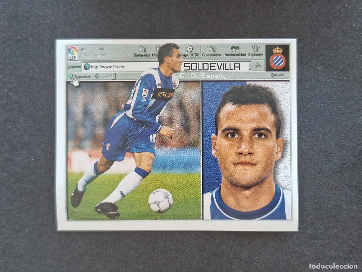Football Stickers: L5 SOLDEVILLA R. C. D. ESPA&Ntilde;OL LIGA ESTE 2001 2002 01 02 NUNCA PEGADO SIN PEGAR