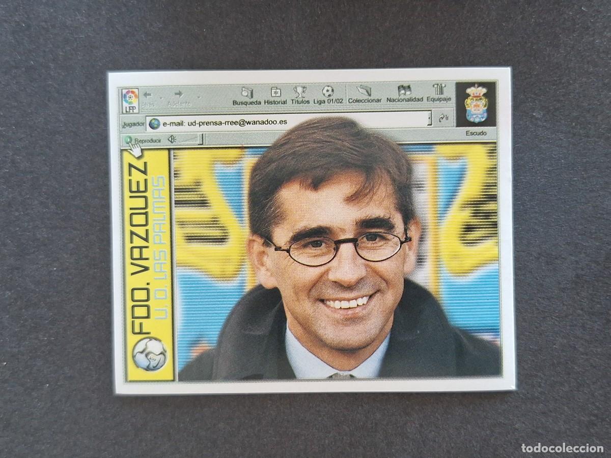 Figurine di Calcio: L5 FERNANDO VAZQUEZ ENTRENADOR U. D. LAS PALMAS LIGA ESTE 2001 2002 01 02 NUNCA PEGADO SIN PEGAR