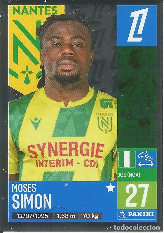 Figurine di Calcio: Cromo n.&ordm; 315 - Moses Simon - FC Nantes - Foot 2024 2025 - Ligue 1 McDonald's (Panini) - UNFP