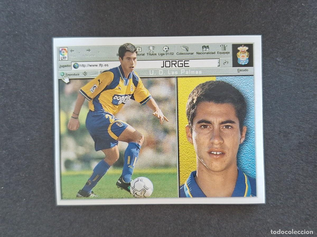 Cromos de f&uacute;tbol: L5 JORGE U. D. LAS PALMAS LIGA ESTE 2001 2002 01 02 NUNCA PEGADO SIN PEGAR