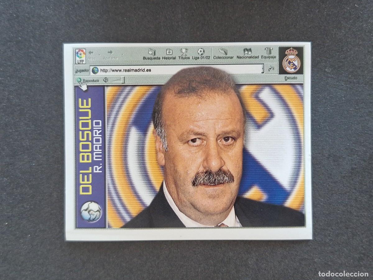 Cromos de f&uacute;tbol: L5 DEL BOSQUE ENTRENADOR REAL MADRID LIGA ESTE 2001 2002 01 02 NUNCA PEGADO SIN PEGAR