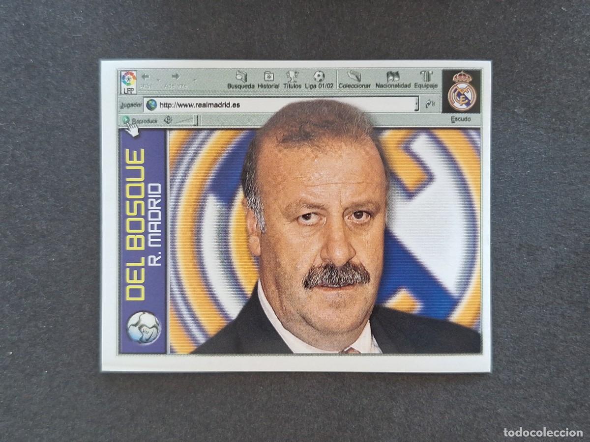 Cromos de f&uacute;tbol: L5 DEL BOSQUE ENTRENADOR REAL MADRID LIGA ESTE 2001 2002 01 02 NUNCA PEGADO SIN PEGAR